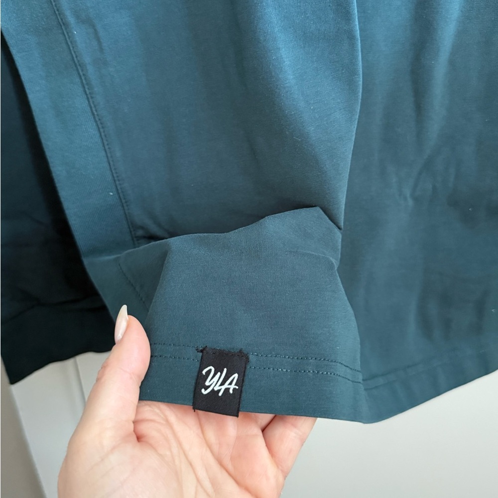 YoungLA For Her Teal Wash Heavyweight Oversized Long-sleeve, Size Large - Picture 6 of 7